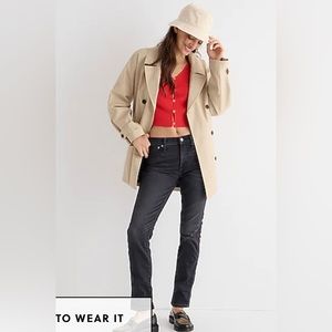 J Crew size 30 vintage straight black denim Jeans charcoal wash mid rise